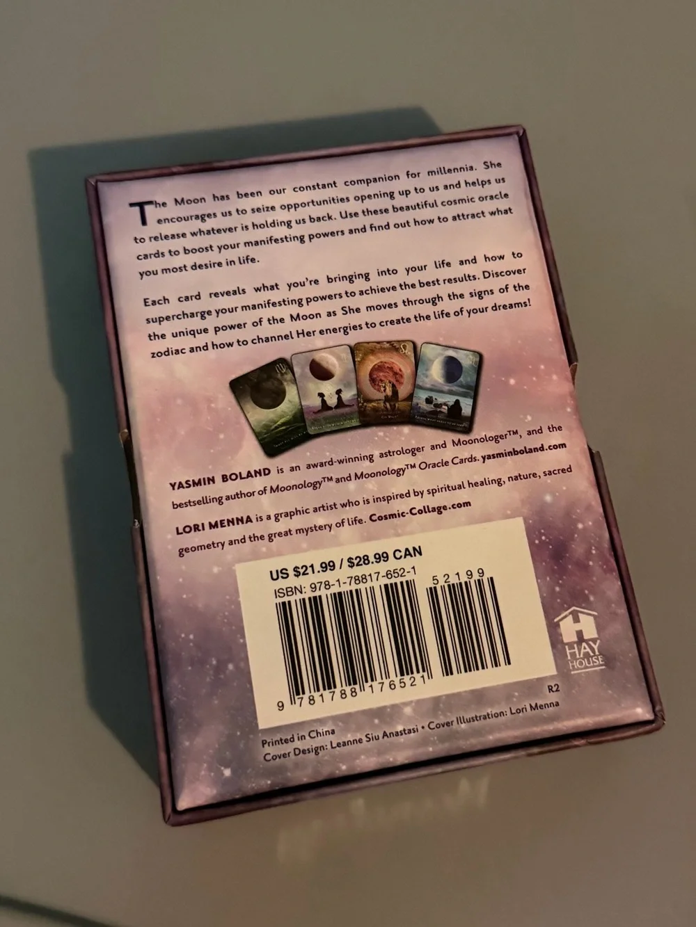 Moonology Manifestation Oracle Cards - Purple Deck by